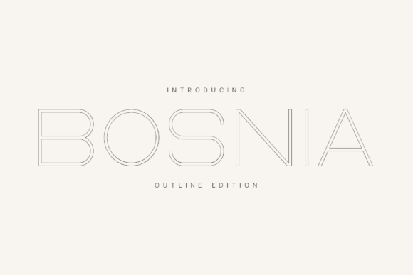 Bosnia: A Modern Outline Font for Sharp, Contemporary Design