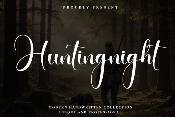 Huntingnight: A Modern Script Font for Timeless Elegance