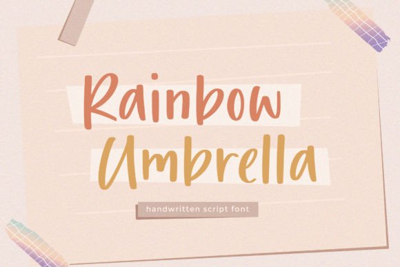Rainbow Umbrella: A Handwritten Font for Modern Designers
