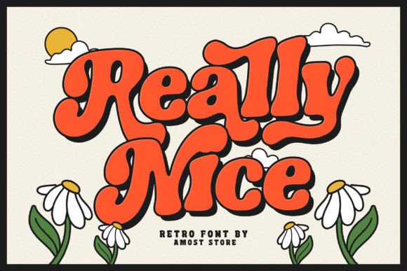 Really Nice: A Groovy Font for Modern Retro Projects