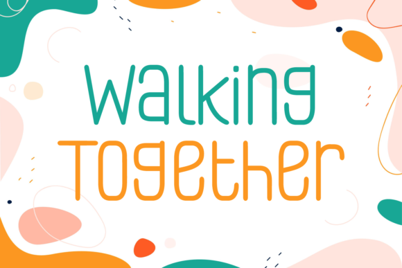 Walking Together: A Playful, Futuristic Font for Bold Projects